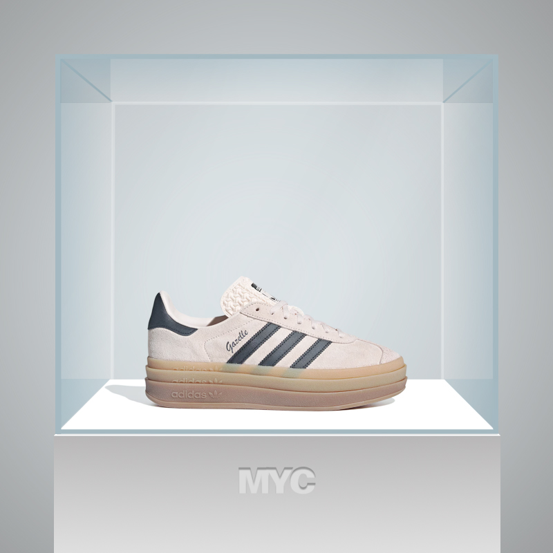 阿迪达斯ADIDAS Gazelle Bold厚底增高女子低帮板鞋IE0429