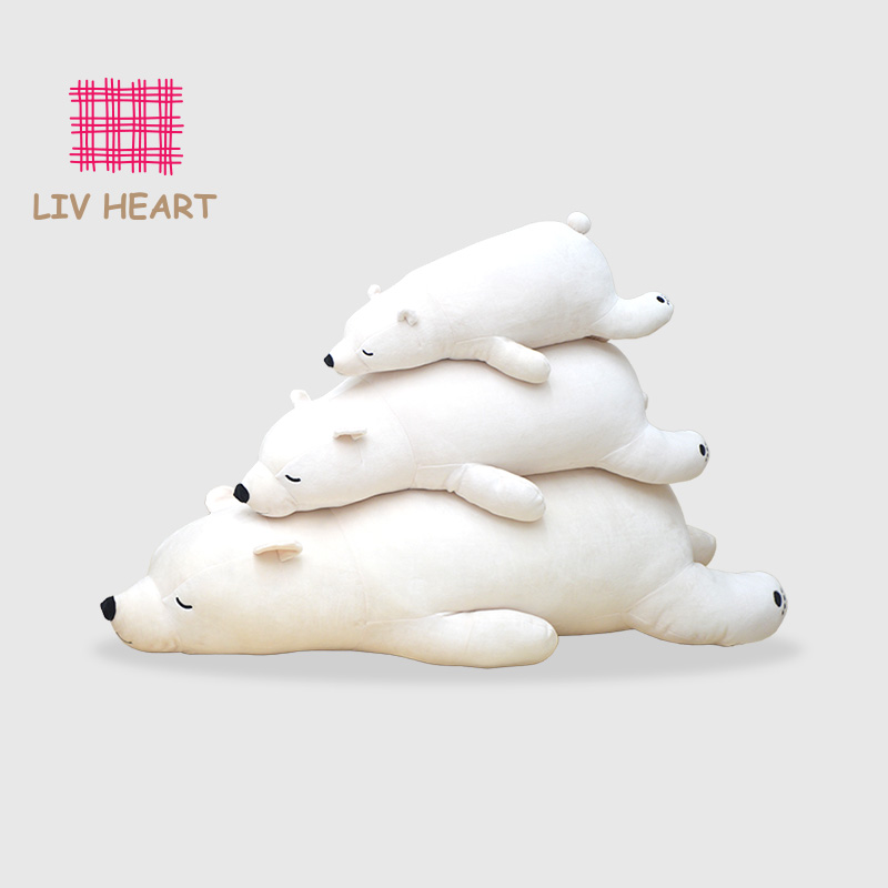 LIVHEART北极熊抱枕玩偶毛绒公仔玩具可爱睡觉抱熊娃娃生日礼物女