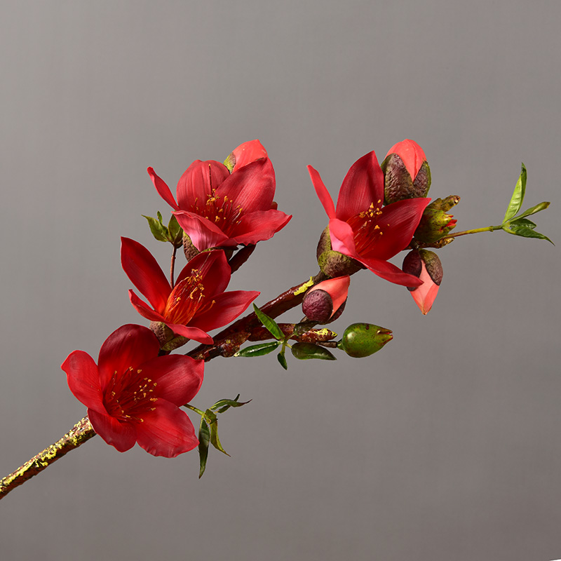 仿真英雄花落地装饰长枝木棉花攀枝花玉兰花高档软装花艺材料欧式