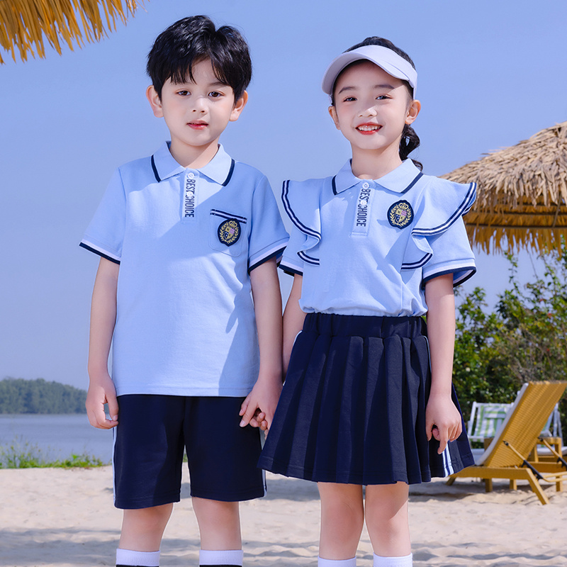 夏季幼儿园园服套装夏装大班学院风一年级夏天儿童班服小学生校服