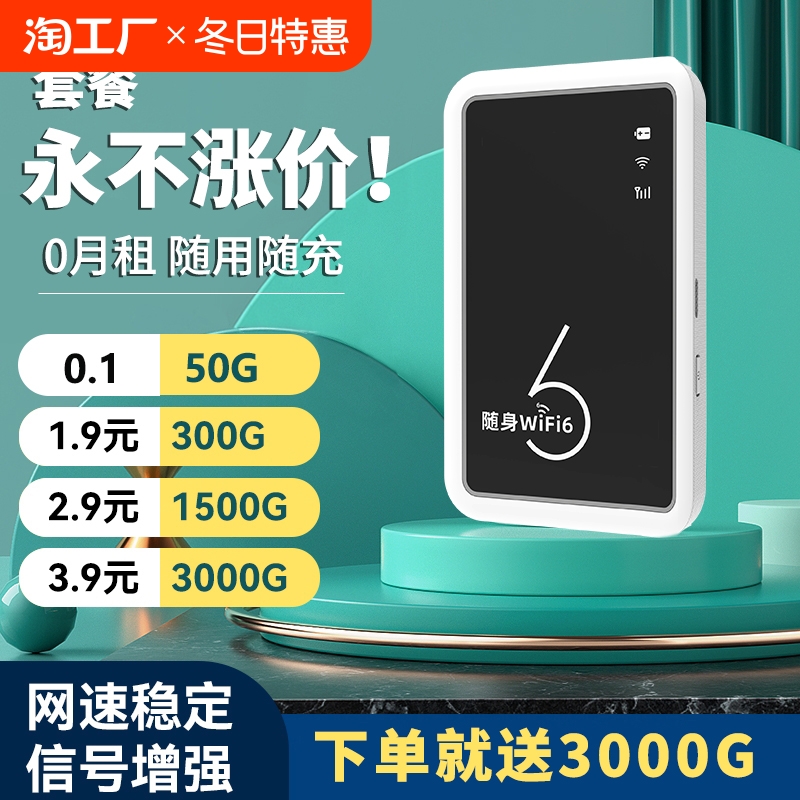 随身wifi2024新款移动便携式无线wi-fi6网络全国通用流量上网卡4g车载热点家庭宽带极速wifi路由器加速数据