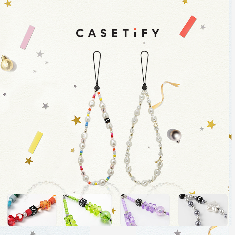 CASETiFY 珠饰\/彩虹 适用于iPhone全系列便携手机挂链配件