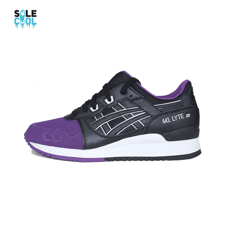 亚瑟士 Asics GEL-Lyte III 黑紫 男鞋 复古慢跑鞋 H5V0L-3390