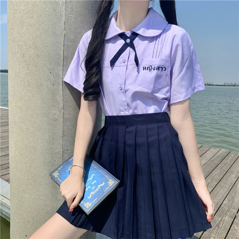 145\/150cm矮小个子泰国式校服女衬衫裙子JK制服初恋加小码xxs夏装