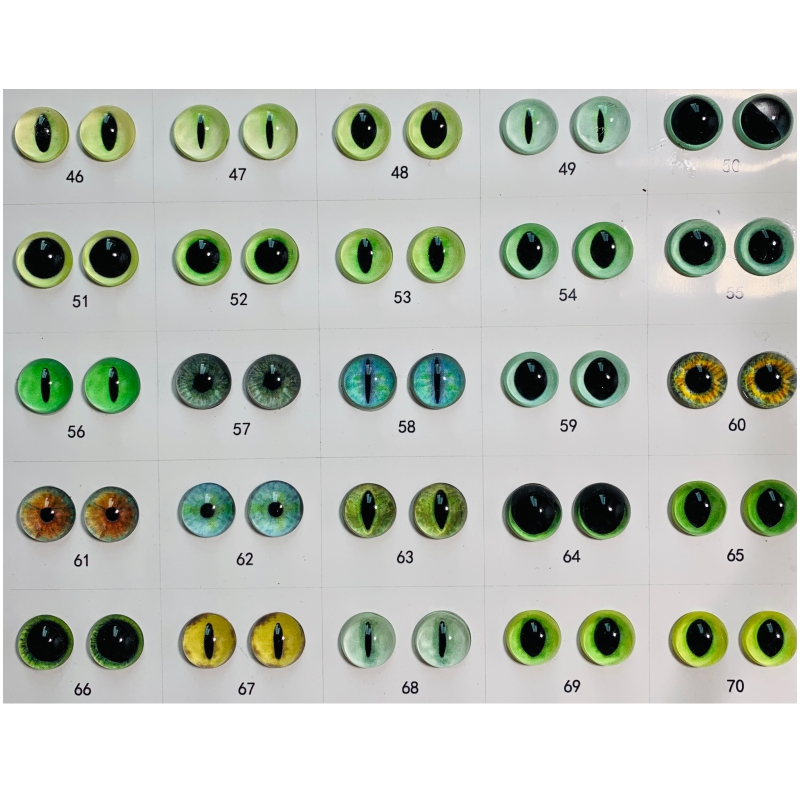 绿47-70号羊毛毡戳戳乐扭扭龙手工玻璃眼睛仿真动物艺眼DIY猫眼