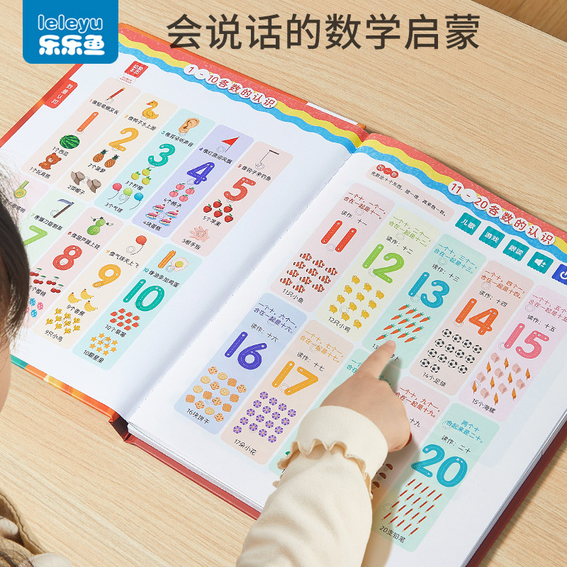 幼儿园数学启蒙点读书数字认知卡片1-100挂图加减法口诀学习神器