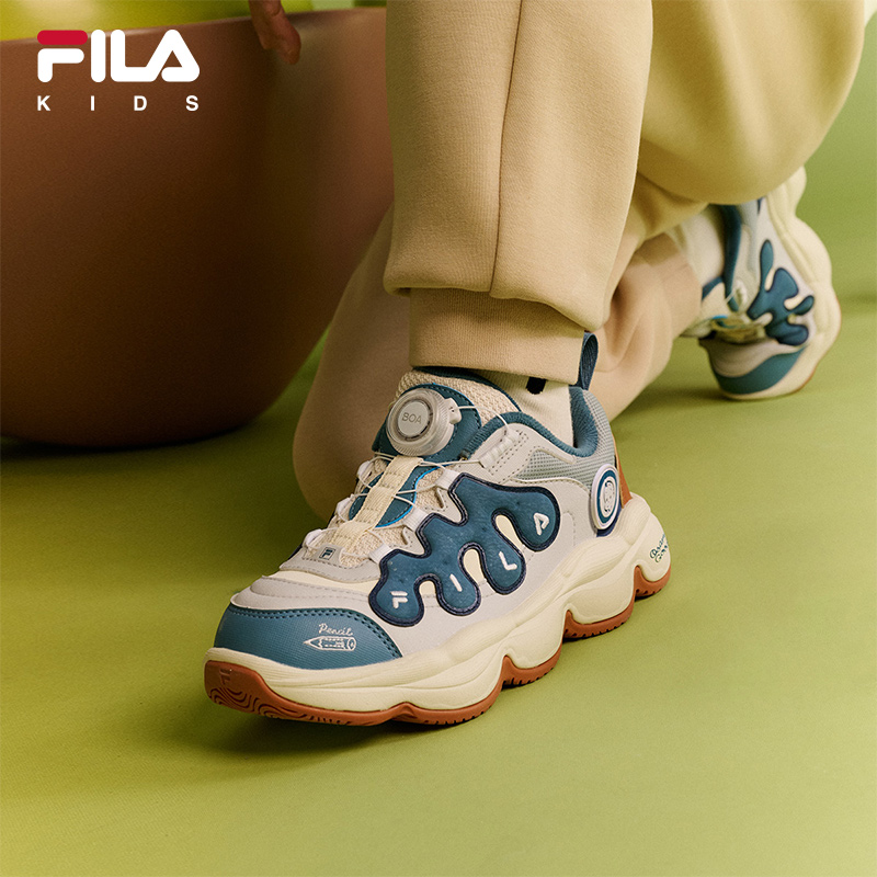 FILA KIDS斐乐童鞋儿童篮球鞋2024冬新款男女大童加绒豌豆运动鞋