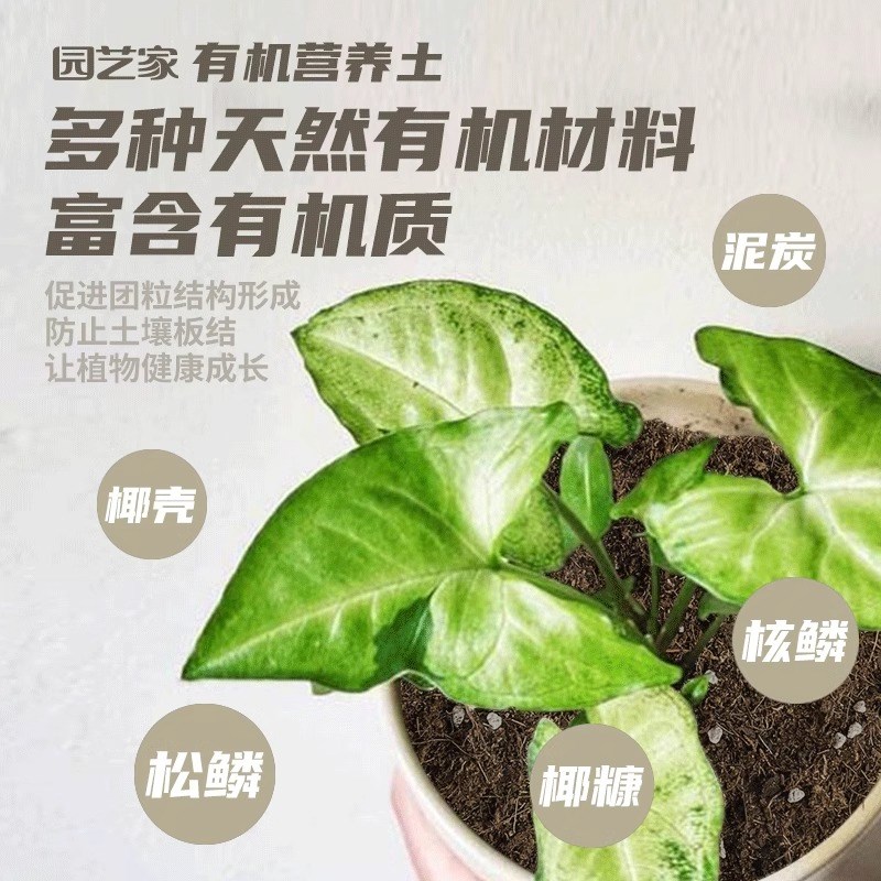 有机营养土养花通用种球草莓植物专用土泥炭种花种菜土壤复合肥