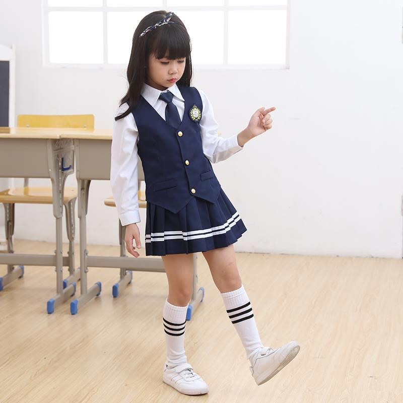 l一小六学e生朗诵比演赛演出儿童大合唱表服装班服校服服马甲