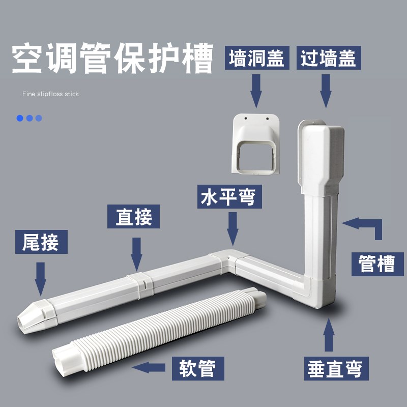 空调管道挂机保护套遮挡外管子管槽遮丑神J器装饰高级管罩美化pvc