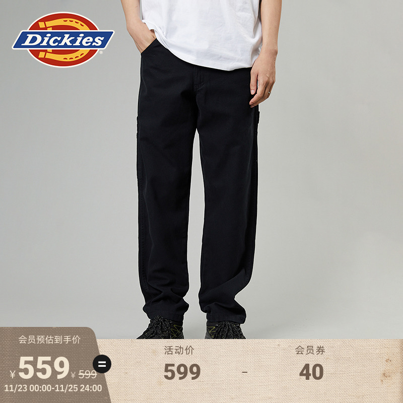 Dickies24新品水洗效果多口袋宽松工装伐木裤 男女情侣