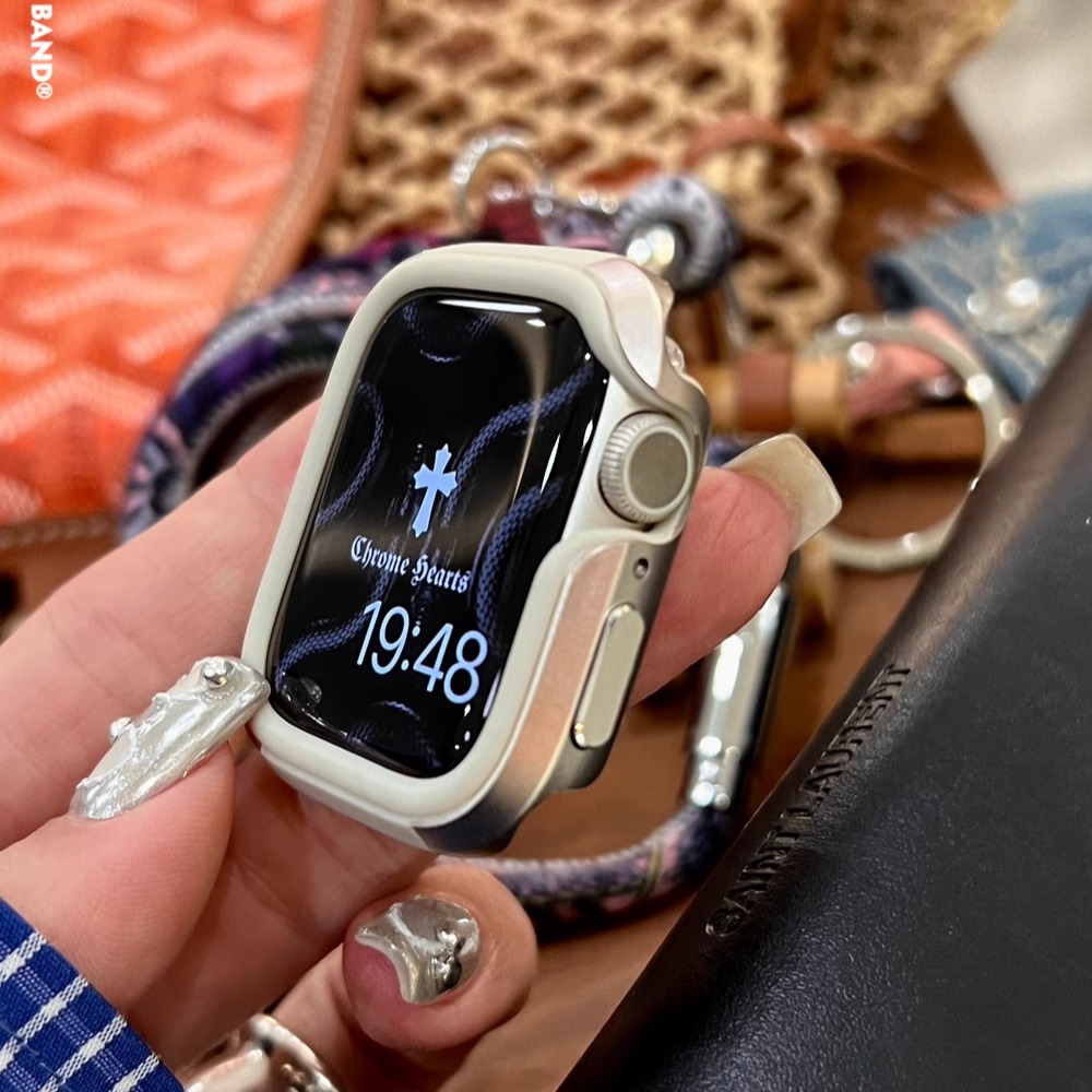 IAMYEE铝合金拼接TPU保护壳适用applewatch456789SES7S8S9iwatch