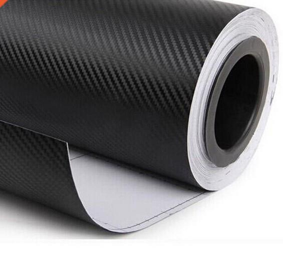 1.27x0.3m Black 3d Carbon Fiber Vinyl Film Car Wrap er Sheet