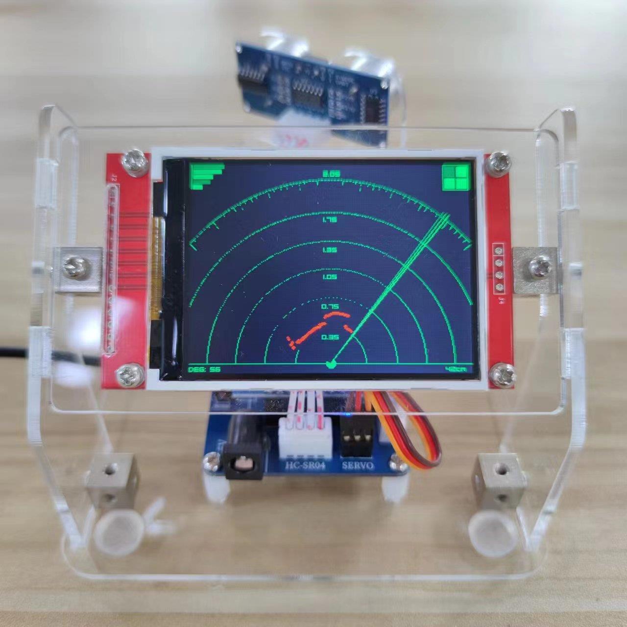 新超声波雷达扫描学生科技制作diy创意玩具手工少儿编程探测机器