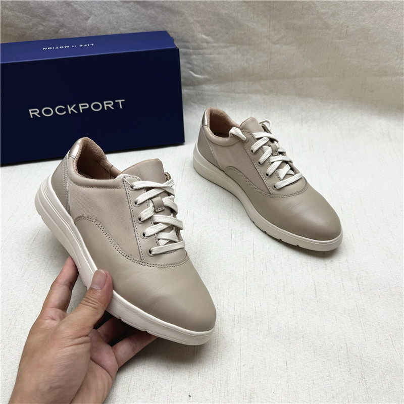 Rockport\/乐步撤柜正品女鞋秋季新款真皮时尚舒适轻便软底跑步鞋W