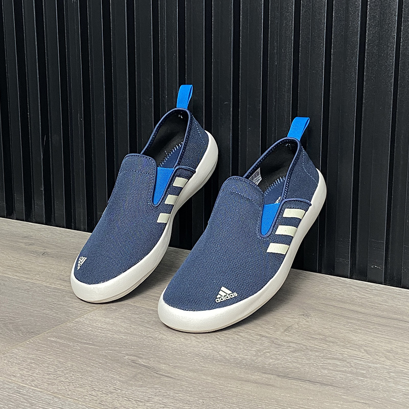 Adidas\/阿迪达斯深蓝男子休闲运动户外轻便舒适帆布板鞋AQ5201