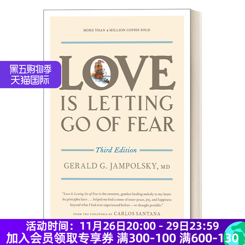 英文原版 Love Is Letting Go of Fear  Third Edition 真爱无惧\/爱就是放下恐惧，第三版 Gerald G. Jampolsky 英文版 进口书籍