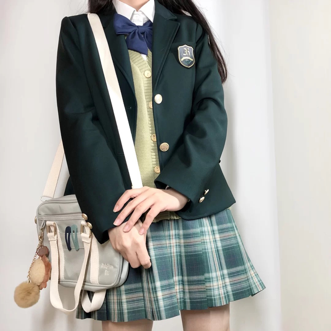 JK制服基础款西装日系正版校园风纯色西式小外套学生百搭班服西服