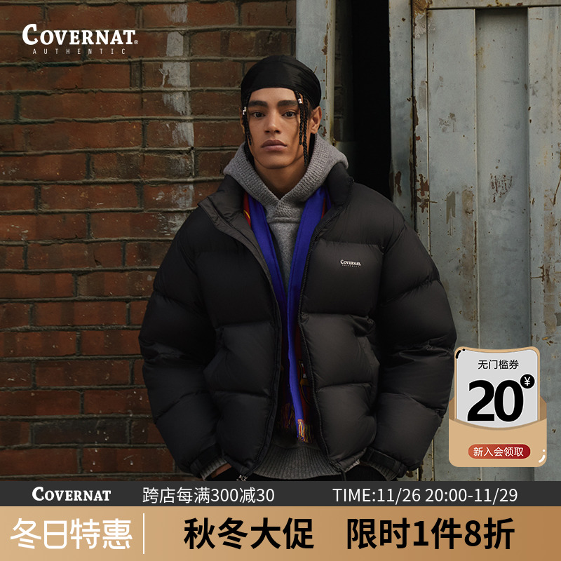 Covernat韩国潮牌羽绒服短款男女情侣C标简约时尚外套面包服DP01