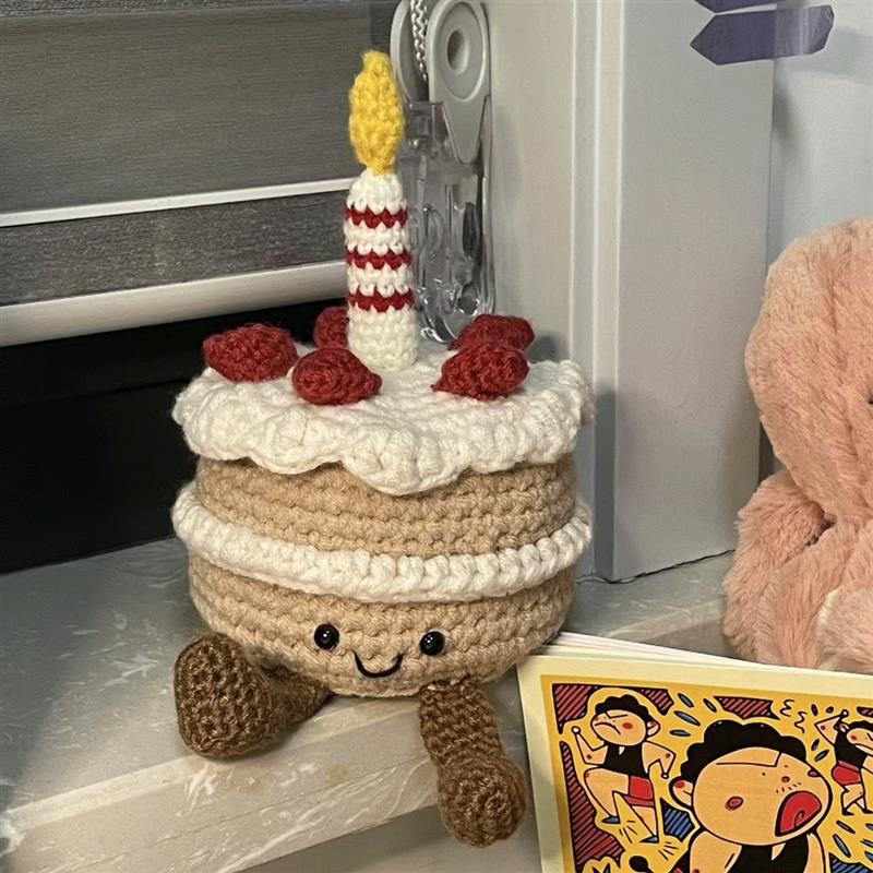 钩针钩织毛线Jellycat生日蛋糕收纳盒玩偶手工diy材料包自制礼物