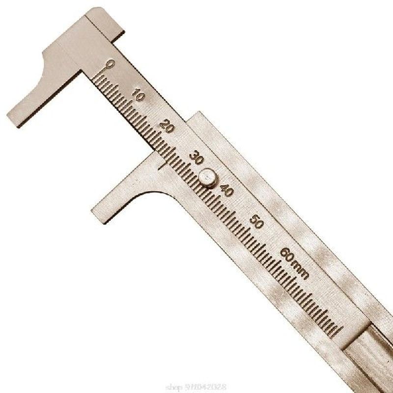 Alat Ukur Geser Pengukur Mini Vernier Caliper 0-80Mm untuk