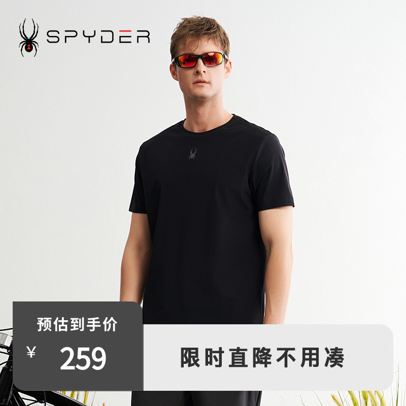 SPYDER夏季新款男子TRAINING透气户外休闲运动短袖T恤24ER471M