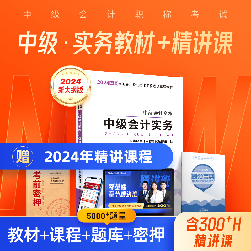 赠全套精讲课 实务】之了课堂中级会计师教材2024年职称考试官方正版书财管财务管理经济法历年真题试卷资料24知了马勇课本题库