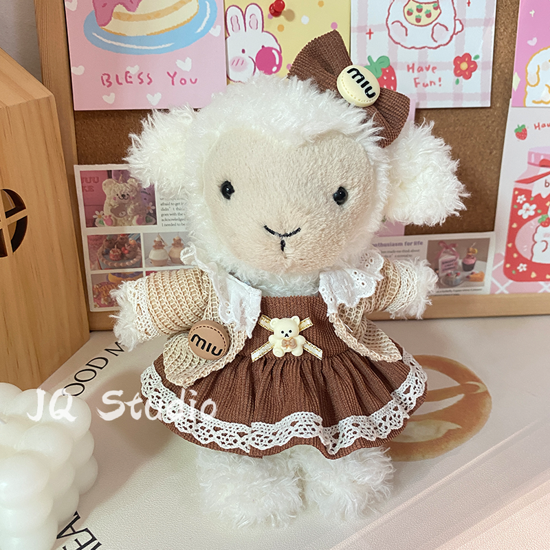 20cm娃衣jellycat18cm甜美小羊毛绒公仔连衣裙发饰little系列衣服