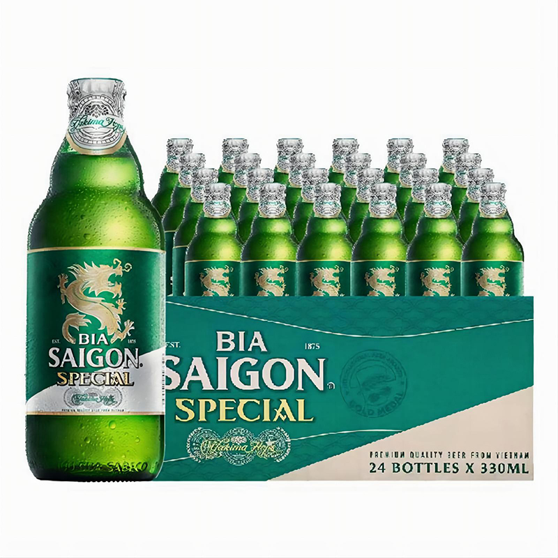 【进口】越南西贡拉格330ml*24瓶装BIA SAIGON精酿拉格黄啤酒整箱