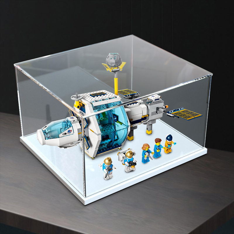 展示柜适用乐高60349 月球空间站亚克力积木透明防尘盒手办收纳盒