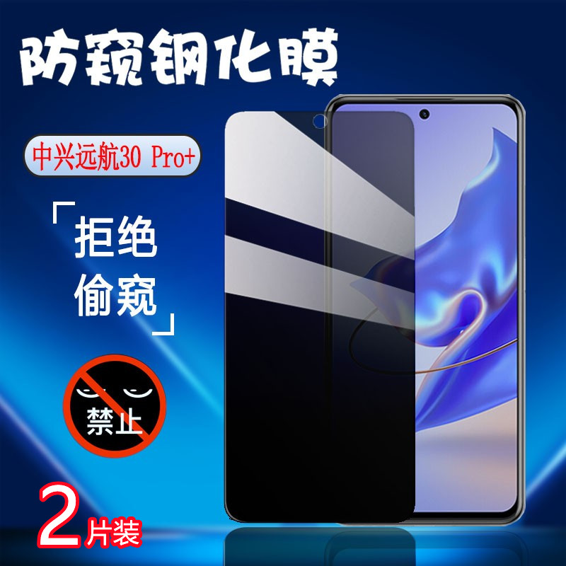 昌想 适用中兴远航30Pro畅行版手机防窥膜远航30Pro+钢化玻璃膜ZTE9041N防偷窥保护隐私30por抗指纹贴30pr0