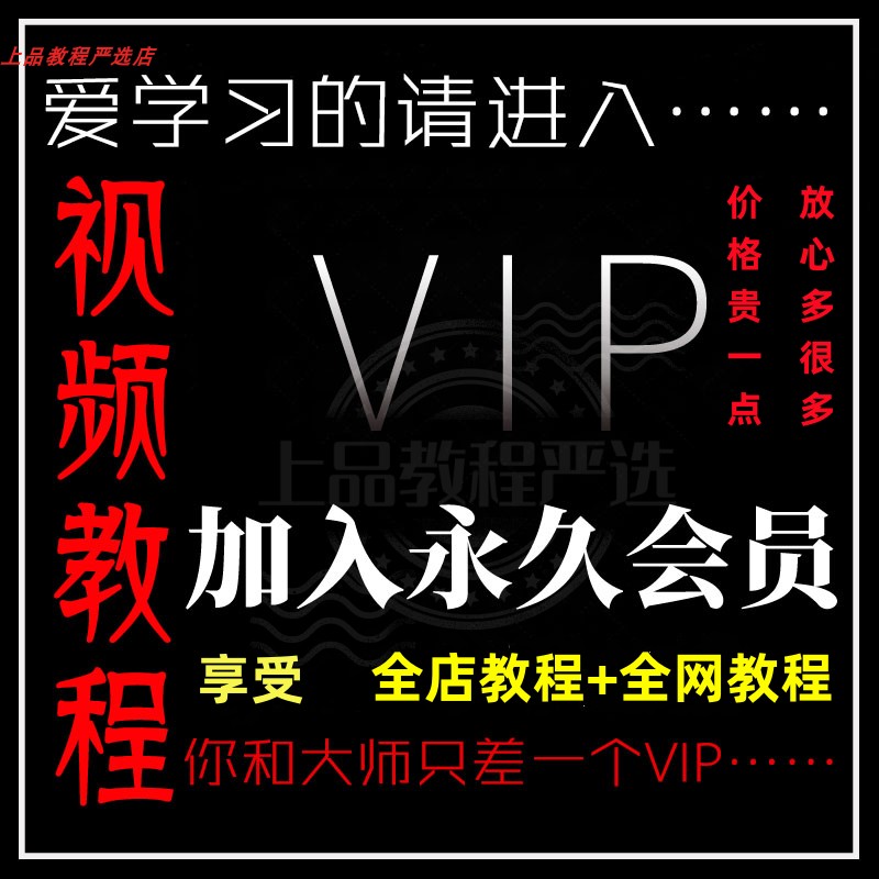 全店铺VIP会员2024全网视频教程素材各大知识付费课程网课大合集