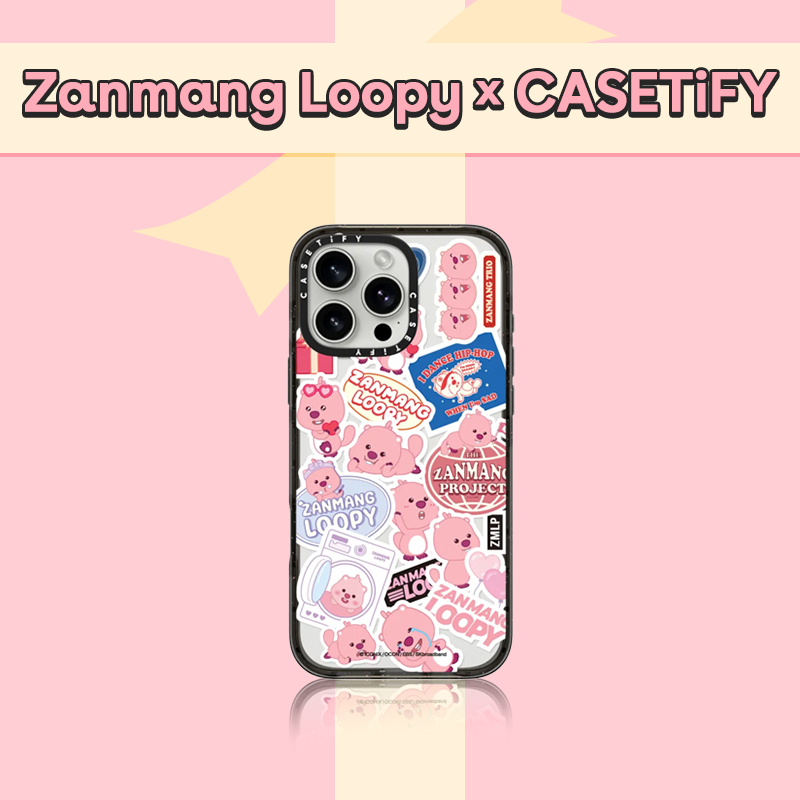 Zanmang Loopy x CASETiFY联名 Loopy 2D 贴纸适用于iPhone16ProMax\/16Pro\/15ProMax\/14ProMax\/华为Mate60pro