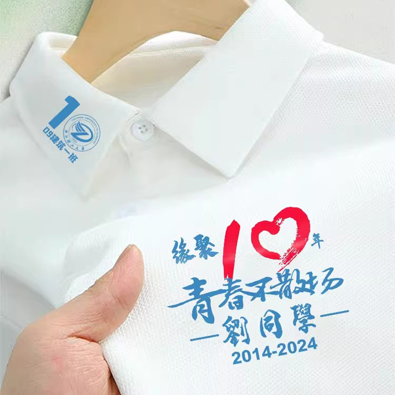 同学聚会统一服装定制T恤10年20 30周年Polo衫纪念文化衫毕业短袖