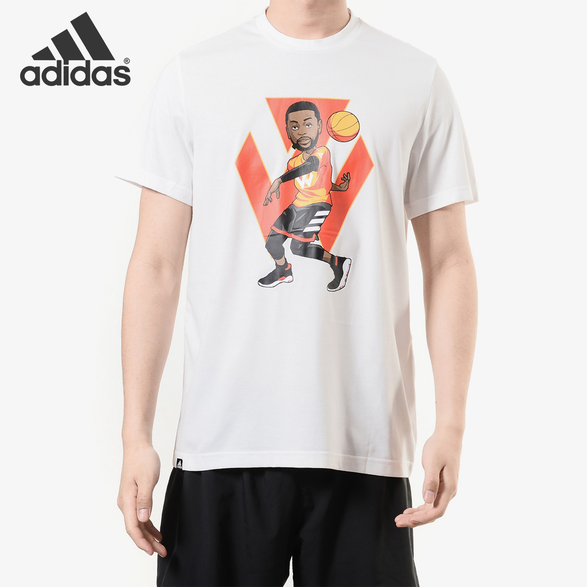 Adidas\/阿迪达斯正品 男子运动休闲篮球圆领短袖T恤DQ0929