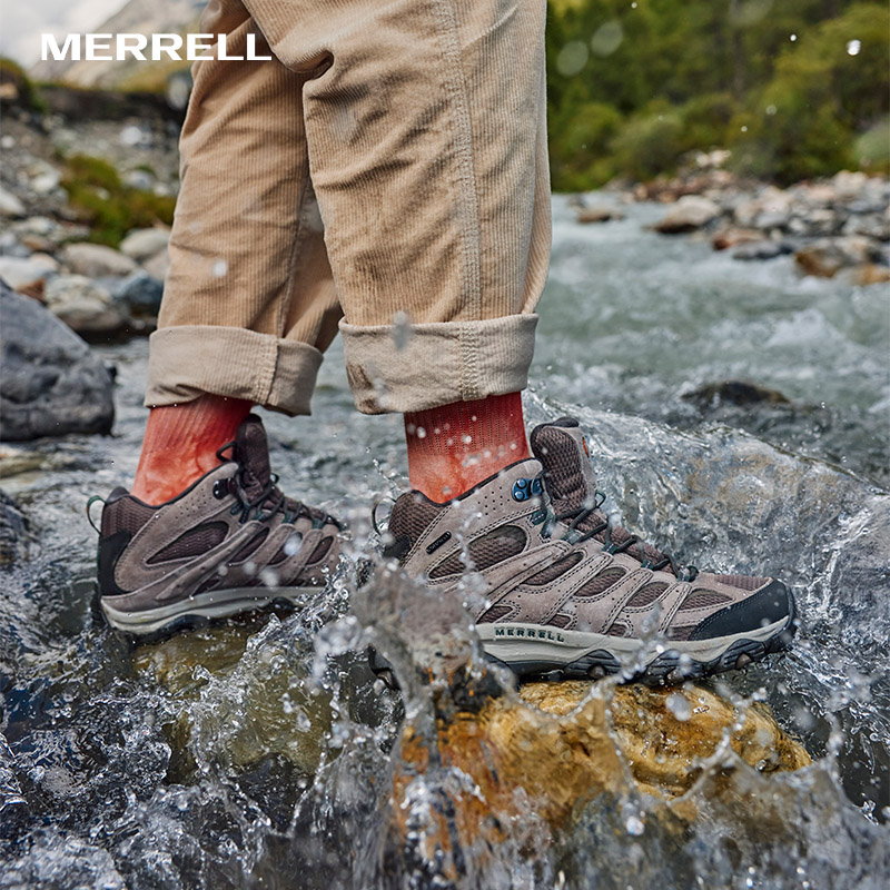 MERRELL迈乐MOAB3 MID WP防泼水抓地防滑户外运动登山徒步鞋男女