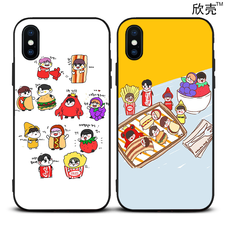 WANNA ONE卡通手机壳适用iPhoneXSMAX苹果6\/7磨砂8plus姜丹尼尔XR