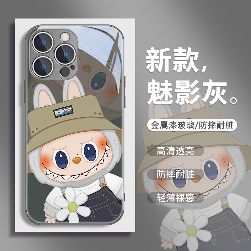 泡泡玛特Labubu苹果15手机壳16新款iPhone14ProMax拉布布11卡通xr可爱12mini创意情侣13个性7\/8plus男女x周边