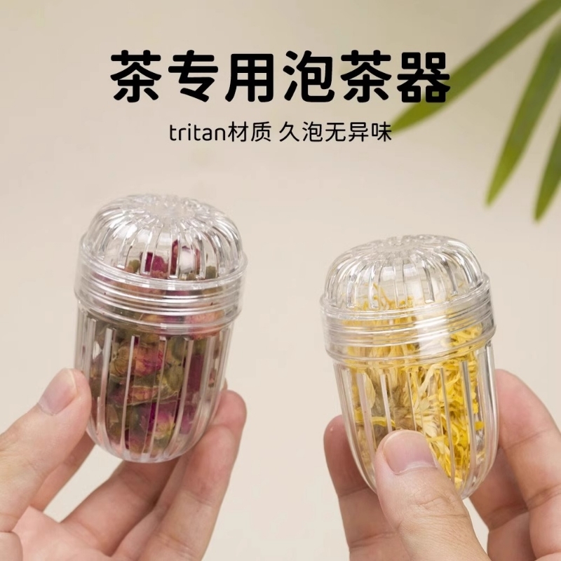 茶漏茶滤Tritan茶叶过滤器泡茶神器花茶球茶仓茶隔茶器通用喝茶