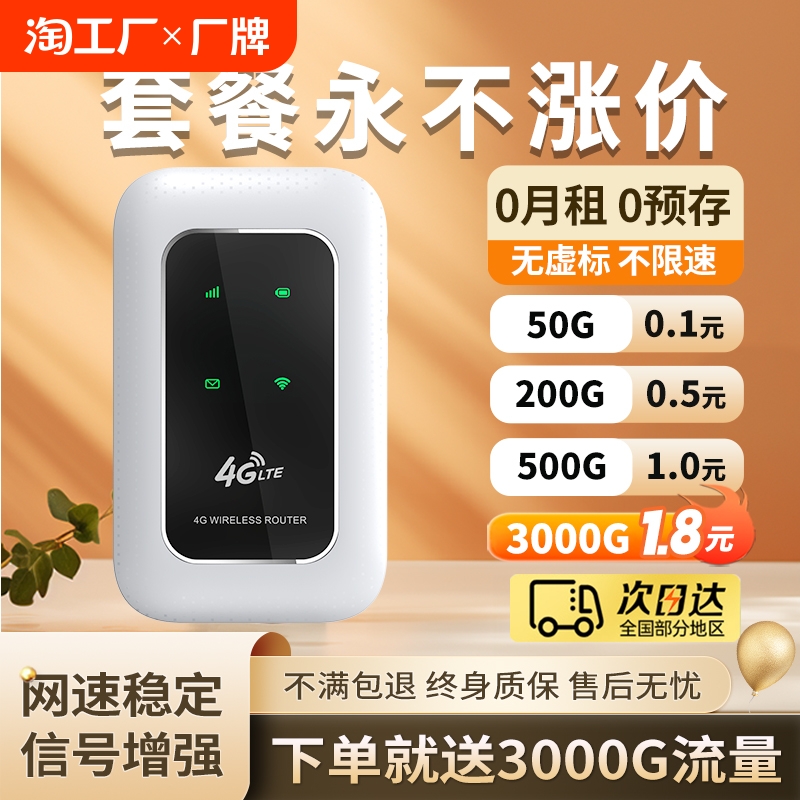 随身wifi2024新款无线网络移动wifi无限流量全国通用4g5g热点免插卡可移动wifi6便携式wif电池网速加速