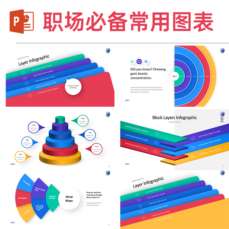 527页动态高级感商务数据分析工作汇报工作总结图表素材PPT模板