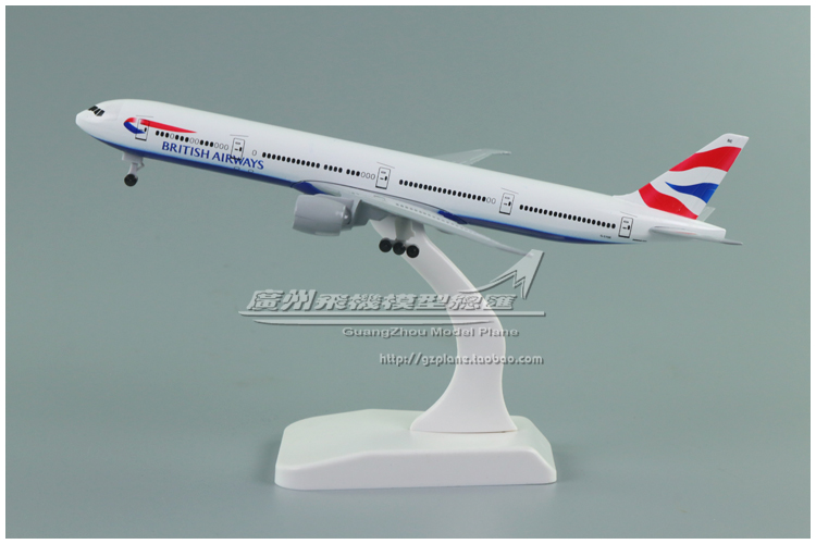 英国航空波音B777-300ER G-STBE 1:400 合金仿真客机飞机模型19cm