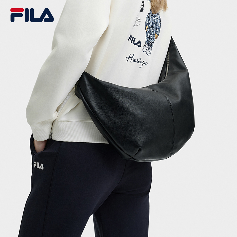 FILA 斐乐官方女子休闲包2024年冬季新时尚饺子包斜跨包单肩包女