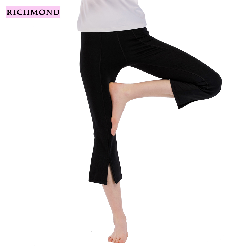 RICHMOND YOGA 新款紧身时尚性感微喇运动七分健身裤瑜伽中裤6052