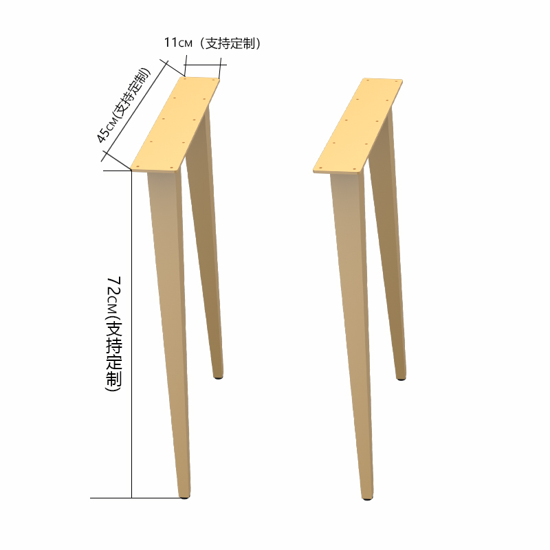 定制铁艺不锈钢吧台脚办公桌金z属桌腿茶几腿梳妆台化妆桌书桌支