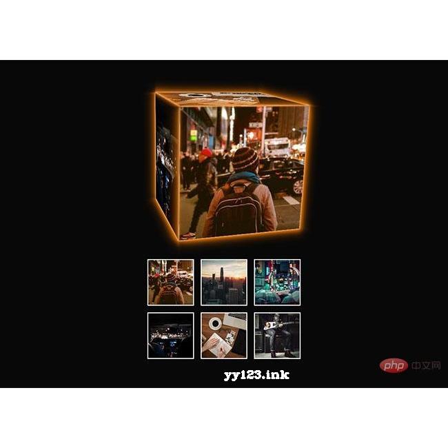 CSS3 3D魔方旋转图片切换查看特效 源代码