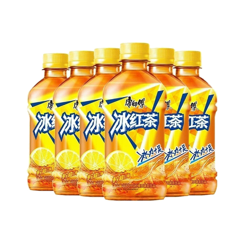 康师傅茶饮冰红茶夏季解渴饮料多口味可选330ml*6瓶