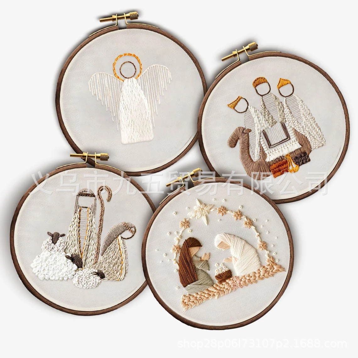 2025跨境新品爆款Nativity Scene Embroidery Kit DIY刺绣配件