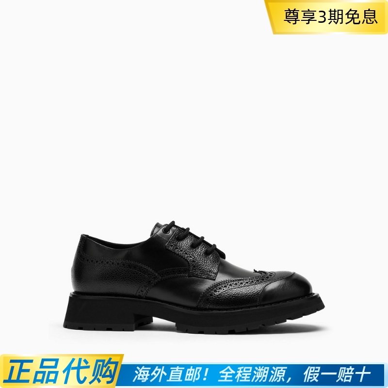 Alexander McQueen Punk Worker德比鞋男系带皮鞋麦昆正品 727825