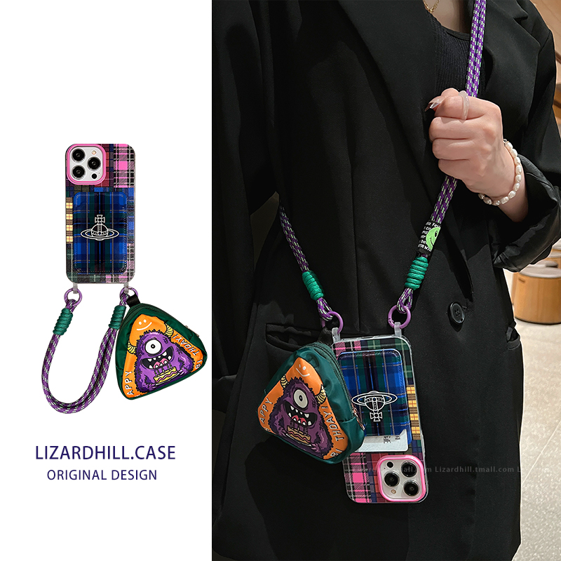 lizardhill 韩系西太后适用苹果16手机壳新款斜挎背带零钱包iphone15promax女14超火13pro超好看12挂绳11新品